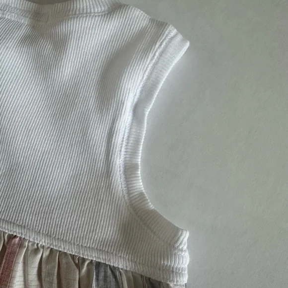 Burberry Kids Dress in White and Tan Plaid